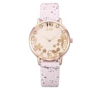 Grande orologio da uomo con cinturino e fiori, orologio da donna stampato piccolo fresco in rilievo, rosa, misura unica