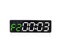 Grande Orologio Digitale a LED di Grandi Dimensioni LED Palestra Allenamento Intervallo Timer Allenamento Fitness Cronometro Timer Orologio con Batteria e Magnete(Green And White)