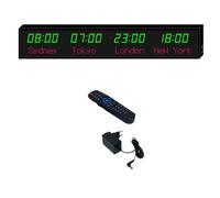 Grande orologio digitale a LED, display multi-fuso orario per hotel, fabbriche, centri commerciali e luoghi di concorso