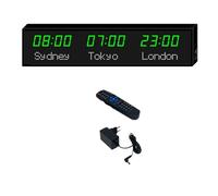 Grande orologio digitale a LED, display multi-fuso orario per hotel, fabbriche, centri commerciali e luoghi di concorso