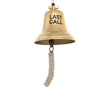 Grande Ottone Montaggio A Parete Baristi Punta Campana ULTIMA CHIAMATA Suggerimenti Bar Pub Man Cave Decor