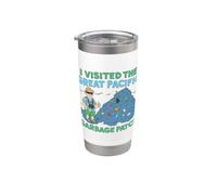 Grande Pacifico Garbage Patch Ambiente Divertente Oceano Cinico Bicchiere termico in acciaio inox doppia parete