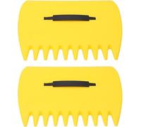 Grande paletta per rastrello per foglie con manico, in plastica gialla, 34 x 24,4 cm, 294 g, set da 2