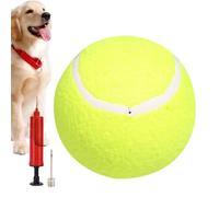 Grande palla da tennis per cani,Palline da tennis per cani | Pallone da tennis gonfiabile gigante per cani - Giocattolo interattivo per cani, palle divertenti per bambini con pompa e ago, giocattolo