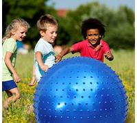 Grande palla di massaggio sensoriale per bambini, palline da yoga rimbalzanti da 85 cm, grande palla di esercizio gonfiabile con picchi tattili (1 set di palline (blu))
