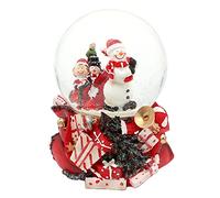 Grande palla di neve, pupazzo di neve con pinguino e gnomo, con suono su base finemente decorata, dimensioni (L x P x A): 10 x 10 x 14 cm, sfera Ø 10 cm