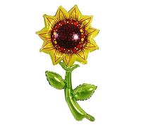 Grande palloncino a forma di girasole, circa 40 cm, ideale per compleanni, matrimoni, anniversari, feste, decorazioni, riempimento d'aria, riutilizzabile, giallo, decorazione floreale, atmosfera