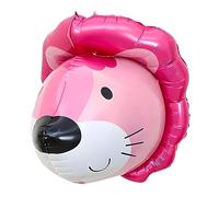 Grande palloncino a forma di leone rosa, ca. 72 x 58 cm, perfetto per feste di compleanno per bambini, baby shower, feste a tema animali, decorazioni, regali, sorprese e giocattoli