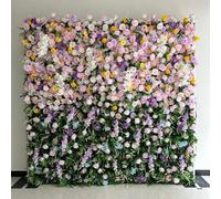 Grande parete di fiori artificiali di ortensia rosa su base di tessuto, parete di sfondo vegetale fatta a mano, per vetrine di centri commerciali/sfondi per matrimoni(A,3 * 3m/9.8 * 9.8FT)