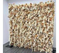 Grande parete di fiori artificiali di ortensia rosa su base di tessuto, parete di sfondo vegetale fatta a mano, per vetrine di centri commerciali/sfondi per matrimoni(C,2 * 2m/6.56 * 6.56FT)
