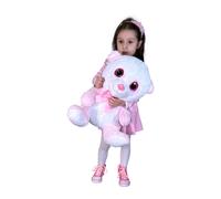 Grande Peluche Orso Panda 45cm Bianco Rosa Pastello Nascita Femmina