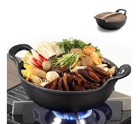 Grande Pentola In Ghisa, Calderone Con Coperchio In Legno, Manico, Per Cucinare All'aperto, Bollire, Stufare, Preparare Zuppe, Nero(Wooden lid,Diameter 25cm)