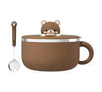 Grande Per Noodle - Cucchiaio Utensili Da Cucina Isolamento Termico, Contenitore Coperto Con Coperchio | Set Di Stoviglie Adatte Al Microonde, Per Zuppa Durevole, Accessorio Da Pranzo