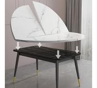 Grande piano allungabile per tavolo rotondo pieghevole, piano del tavolo rotondo pieghevole, salvaspazio, per catering, banchetti, feste, senza gambe, per 10-20 persone, diametro 47-86"(130cm/51.1in)