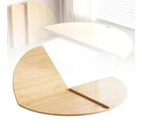 Grande Piano del Tavolo Rotondo, Prolunga Pieghevole per Piano del Tavolo, Desktop in Legno con Cerniere Nascoste, per Cucina, Sala da Pranzo, Patio, Banchetti, Senza Gambe(Natural,150cm/59in)