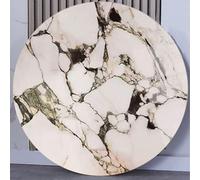 Grande piatto girevole in marmo da 90 cm, liscio e girevole a 360°, perfetto per condividere il cibo, elegante design verde, ideale per feste e incontri