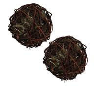 Grande Piccolo Animale Coniglio Guinea Commestibile Gnaw Weave Ball Noia...