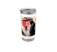Grande Piede Samurai UFO Giappone Bicchiere termico in acciaio inox doppia parete