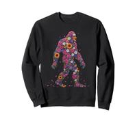 Grande Piede Sasquatch Flower Power Pazzo Vecchio Hippy Potere Felpa