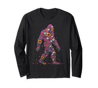 Grande Piede Sasquatch Flower Power Pazzo Vecchio Hippy Potere Maglia a Manica