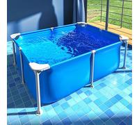Grande piscina rettangolare fuori terra set per cortile 259 x 170 x 61 cm ideale per adulti prendere il sole feste in piscina e piscina facile da montare