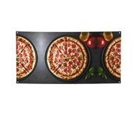 Grande Pizza Stampa Versatile Party Banner,Migliori bandiere banner per eventi,Per decorazioni per feste di compleanno