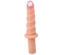Grande Plug anale con dildo con manico lungo - Plug anale con filo Perline anali Plug per massaggio punto G Masturbatori di piacere Ano Giocattolo sessuale per uomini e donne (Rosa)(Flesh)