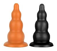 Grande Plug Anale Giocattoli Anali Morbido Silicone Butt Plug Massaggiatore Prostatico Dildo Xxl Per Uomini E Donne Masturbatore Giocattoli Del Sesso Ano Dilatatore Con Ventosa Anale Dildo,Gold/xl