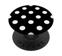 Grande Polka Dot Pattern Carino Estetico Bianco Nero Polkadot PopSockets PopGrip Adesivo