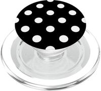 Grande Polka Dot Pattern Carino Estetico Bianco Nero Polkadot PopSockets PopGrip per MagSafe