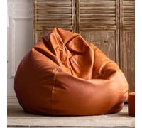 Grande poltrona a sacco in finta pelle, 1 m, non riempita, per esterni, soggiorno, camera da letto, giardino, elegante chaise lounge, giochi e film, comodo pouf in