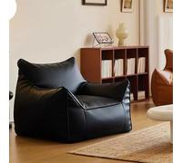 Grande poltrona a sacco per adulti, copertura per poltrona a sacco in pelle a base d'acqua, copertura per divano singolo pigro pouf poltrona a sacco metà secolo moderna poltrona da salotto per