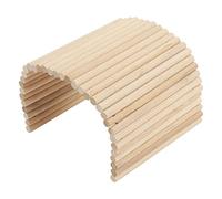 Grande ponte in legno di ratto, scala in legno, capanna pieghevole, a forma di ponte, per piccoli animali domestici, tunnel di betulla per criceti e conigli con grande pelo, default, 20*30 cm