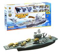 Grande portaerei militare - set di gioco con aerei e veicoli