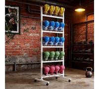 Grande portaoggetti per guantoni da boxe, 183,8 x 74,5 cm, stendibiancheria in metallo con ruote, per 20 paia, per palestra, centro commerciale, palestra di taekwondo(White)