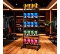 Grande portaoggetti per guantoni da boxe, 183,8 x 74,5 cm, stendibiancheria in metallo con ruote, per 20 paia, per palestra, centro commerciale, palestra di taekwondo(Black)