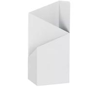 Grande portaombrelli geometrico, elegante design bianco, ad alta capacità per hotel, perfetto per ingressi, arredamento moderno, regalo ideale per l'inaugurazione della casa, porta ombrelli resistente