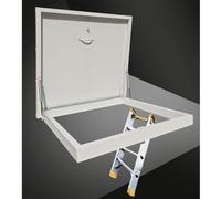 Grande portello di ispezione per lucernario, 76 x 61 cm, con maniglia, chiusura di sicurezza per edifici, adatto per aperture da 51 a 99 cm, perfetto per la fuga di emergenza.