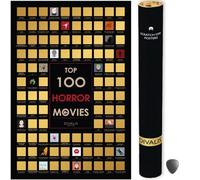 Grande Poster Gratta via il Film dell'Orrore con Tutti gli Accessori - Gratta Manifesto Orrore - Deve Vedere i Horror Graffiano - Regali per gli Amanti Dell'Orrore - Scratch off Horror Movies Poster