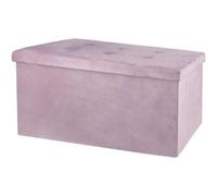 Grande Pouf Pieghevole con Spazio di Archiviazione 76x38x38 cm in Velluto, Baule Multifunzionale per Giocattoli, Coperte o Libri, Sgabello e Panca per Camera da Letto, Soggiorno o Ingresso, Elegante
