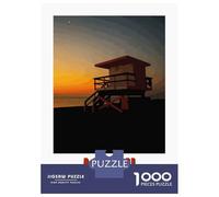 Grande Puzzle 1000 Pezzi, Miami Lifeguard Towers, Sfida Mentale, Regalo Per Amanti Dei Puzzle, Pezzi Di Alta Qualità, 38x26cm/1000pcs