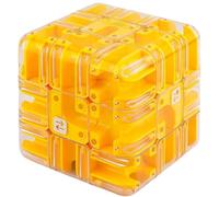 Grande puzzle 3D labirinto, cubo di labirinto 3D, giocattolo per l'allenamento del cervello per l'immaginazione spaziale per alleviare lo stress e sviluppare la logica (giallo)