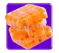 Grande puzzle 3D labirinto, cubo magico 3 x 3, Smart Games IQ, giochi di pensiero per bambini a partire da 8 (arancione)