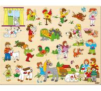 Grande puzzle bambini e i loro animali domestici
