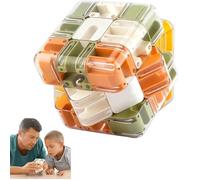 Grande Puzzle Cubo Labirinto 3D, Bolla Rotolante Magica Giocattolo Labirinto 6-Lati, Sfida Logica Rompicapo, Migliora Coordinazione Mano-Occhio, for Adulti Adolescenti(Multi-colored)