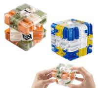Grande puzzle cubo labirinto 3D, palla labirinto magica per adulti e adolescenti, rompicapo, giocattolo antistress, allenamento dell'intelligenza spaziale, gioco educativo di logica STEM(A+B)