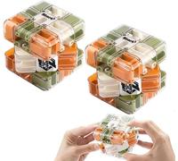 Grande puzzle cubo labirinto 3D, palla labirinto magica per adulti e adolescenti, rompicapo, giocattolo antistress, allenamento dell'intelligenza spaziale, gioco educativo di logica STEM(A-2pcs)