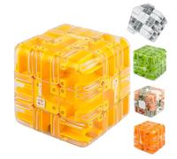 Grande puzzle del cubo labirinto 3D - giocattolo per teaser cerebrale coinvolgente, consapevolezza spaziale che allena il giocattolo per il sollievo e lo sviluppo logico dello stress, dono di yellow