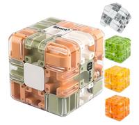 Grande puzzle del cubo labirinto 3D - giocattolo per teaser cerebrale coinvolgente, consapevolezza spaziale che allena il giocattolo per il sollievo e lo sviluppo logico dello stress, do green+orange
