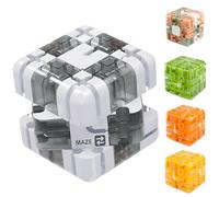 Grande puzzle del cubo labirinto 3D - giocattolo per teaser cerebrale coinvolgente, consapevolezza spaziale che allena il giocattolo per il sollievo e lo sviluppo logico dello stress, dono gray+white